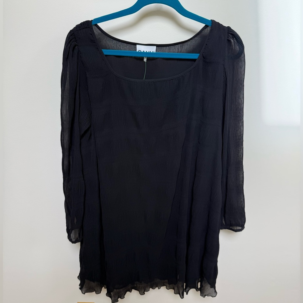 Ganni Black Mini Dress